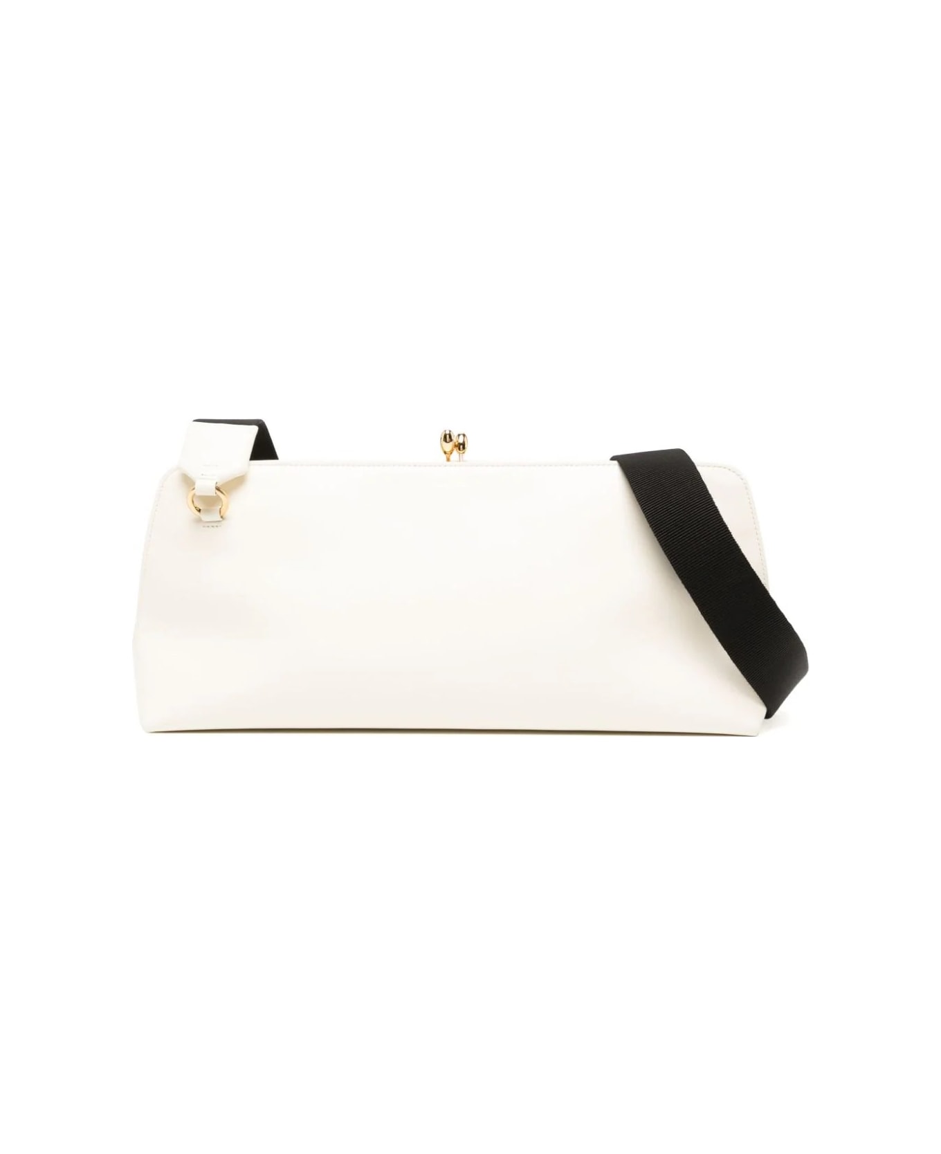 Jil Sander Goji Shoulder Bag In White Leather - White