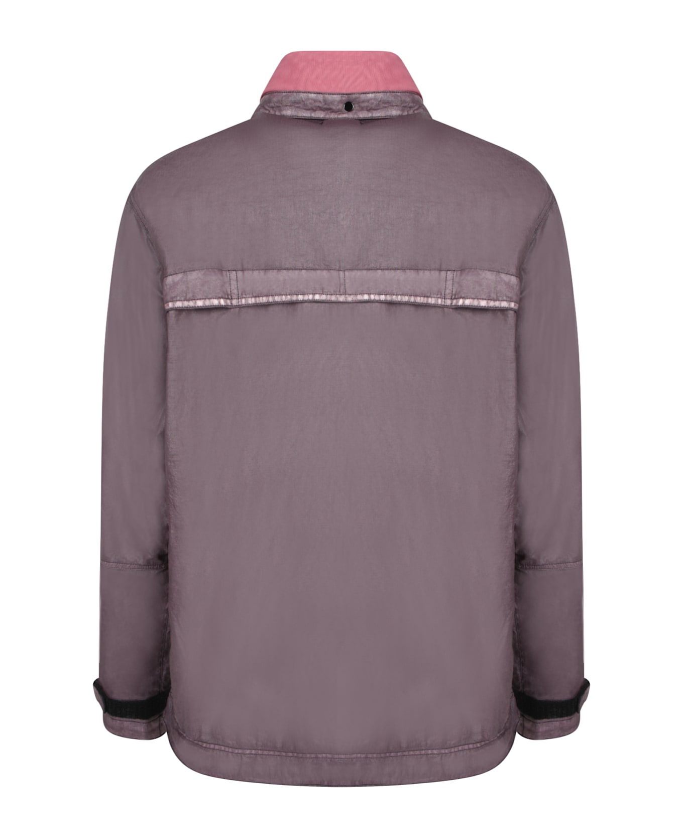 Stone Island Logo-patch Zipped Jacket - BORDEAUX