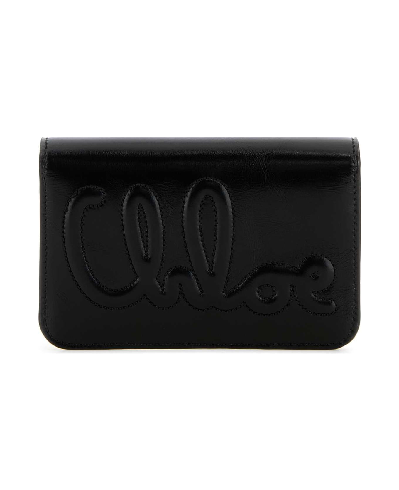 Chloé Black Leather Wallet - BLACK