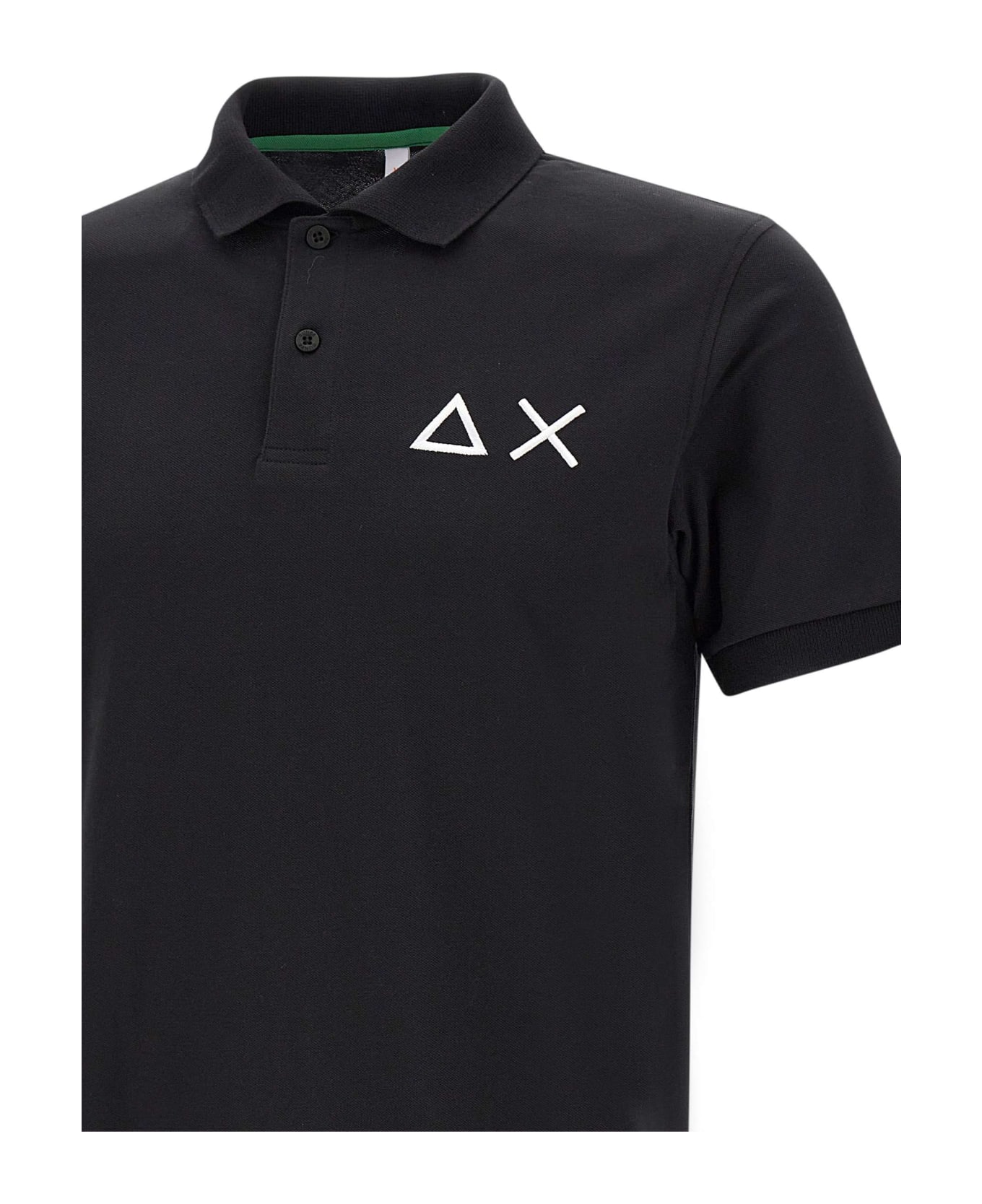 Sun 68 "big Logo" Polo Shirt Cotton - BLACK ポロシャツ