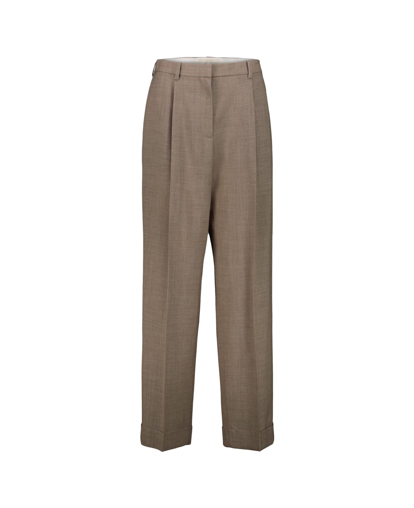 The Row Tor Pant - Taupe/ivory Melange