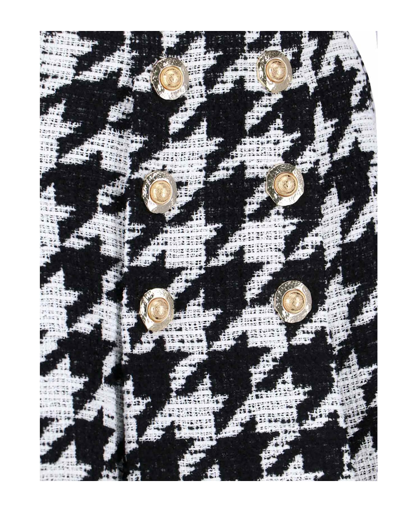 Balmain Houndstooth Mini Skirt - Black  