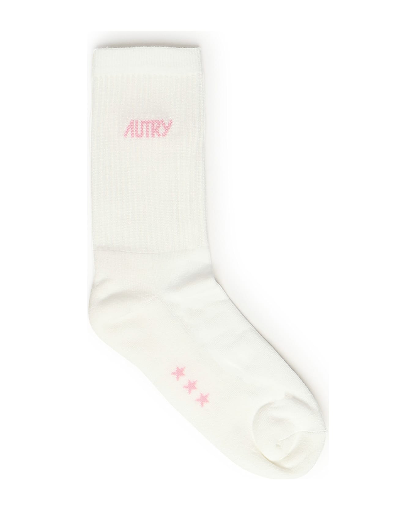 Autry Logo Socks - Bianco
