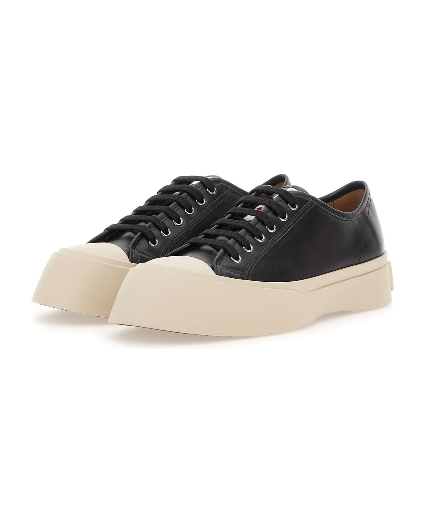 Marni "pablo" Leather Sneakers - BLACK/ Beige