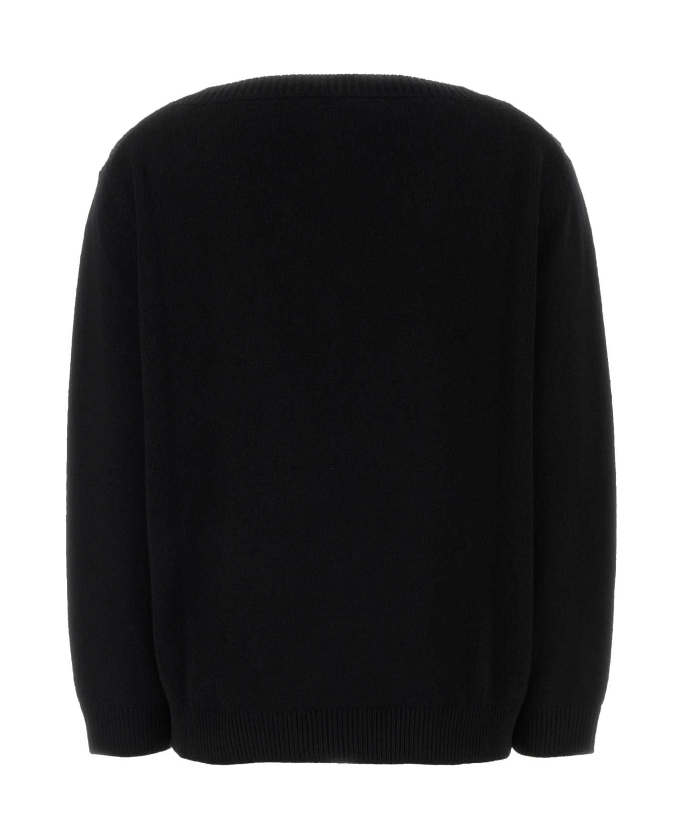 Gucci Black Wool Blend Oversize Sweater - NERO