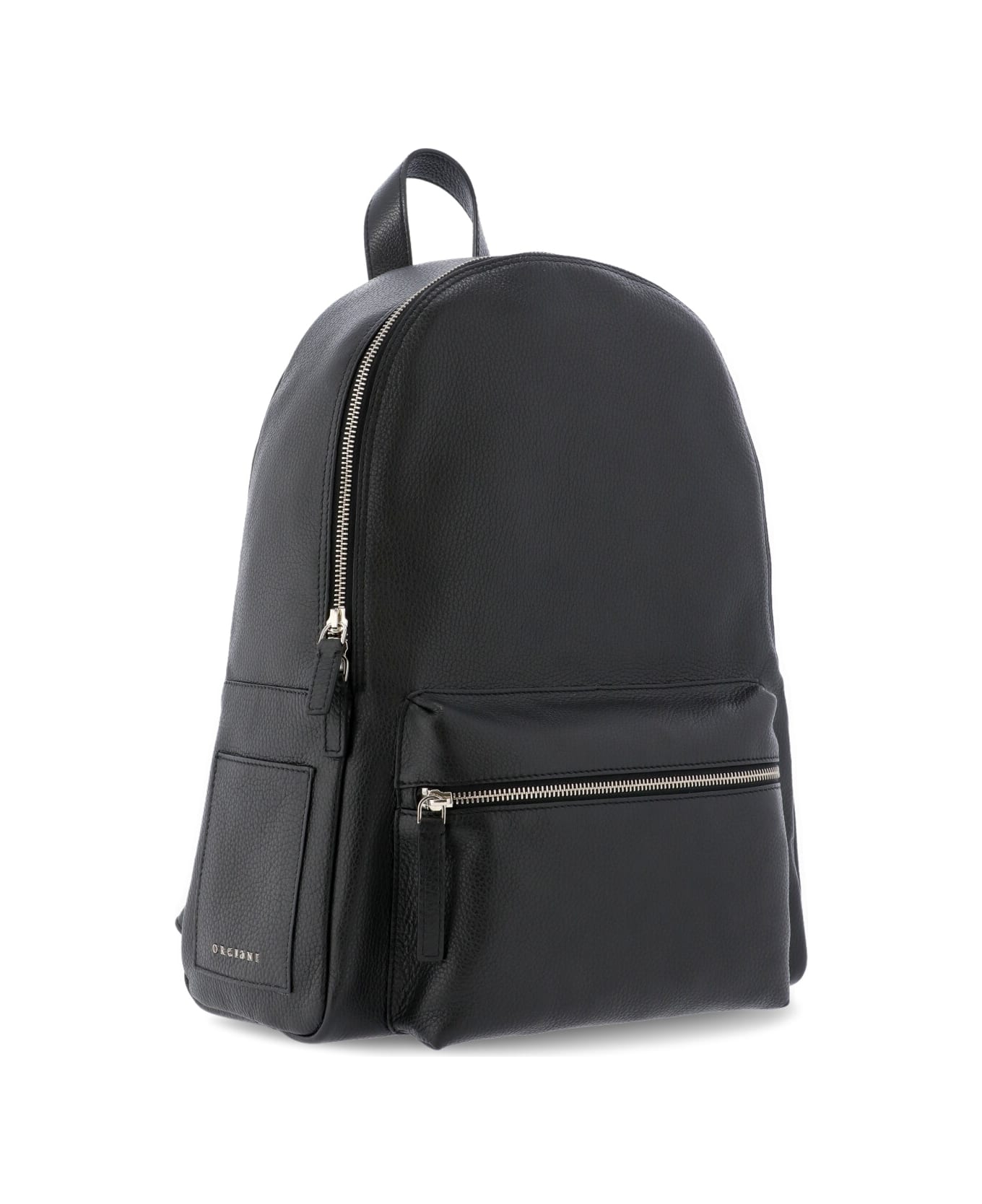 Orciani Leather Micron Backpack - Black