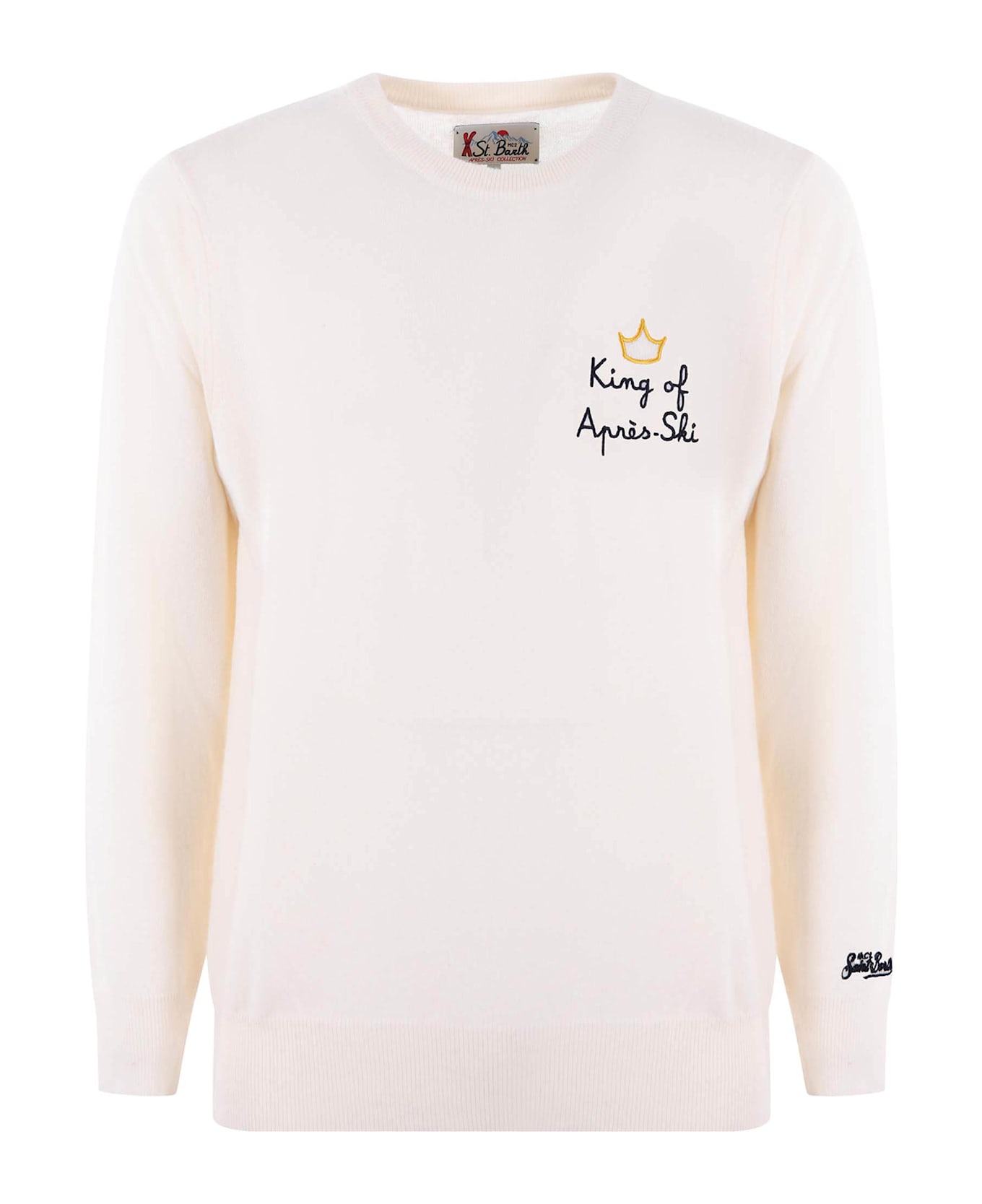 MC2 Saint Barth Sweater In Wool And Cashemere - Bianco latte