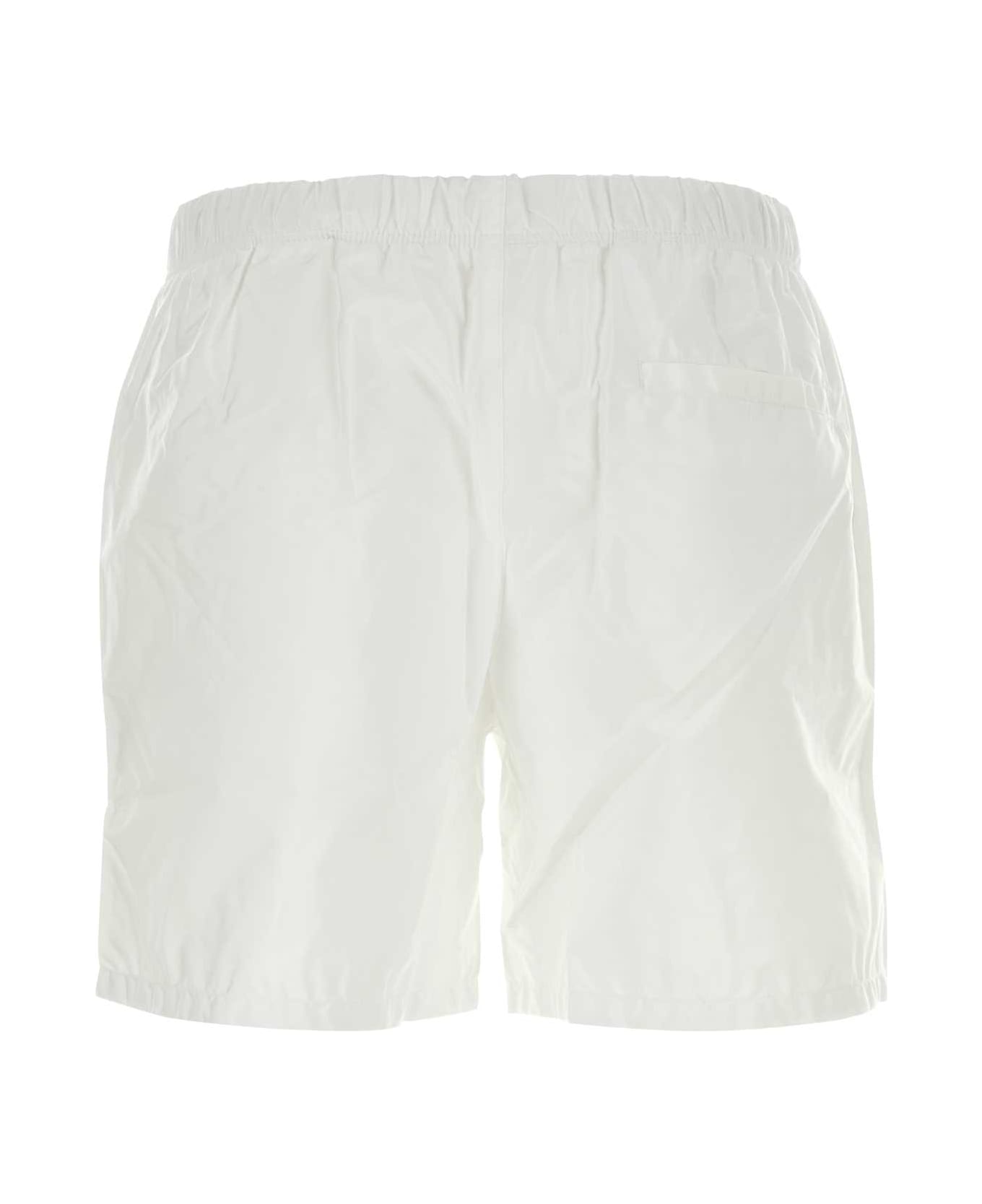Prada White Re-nylon Swimming Shorts - BIANCO