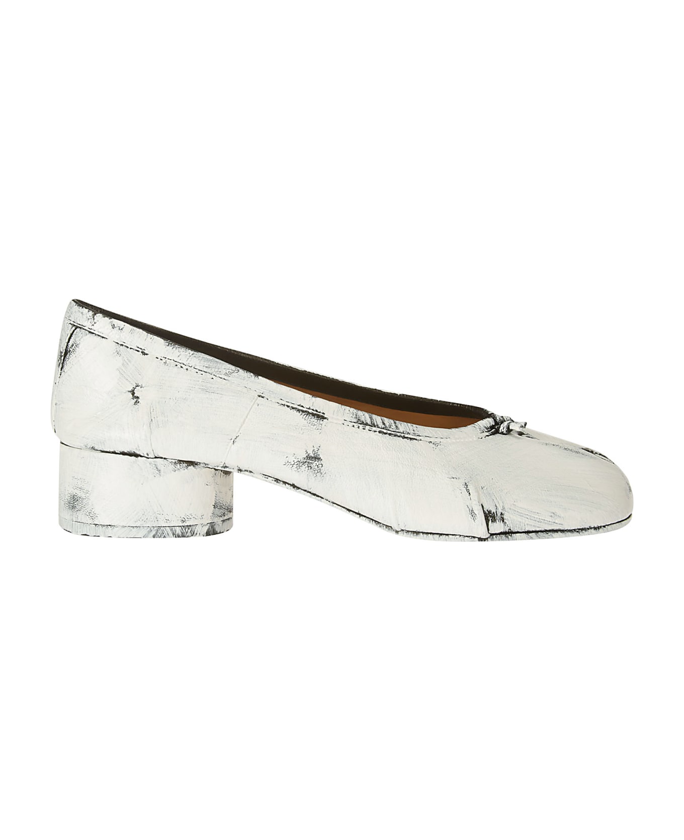 Maison Margiela Tabi New Slip-on Ballerina Shoes - BLACK/WHITE ハイヒール