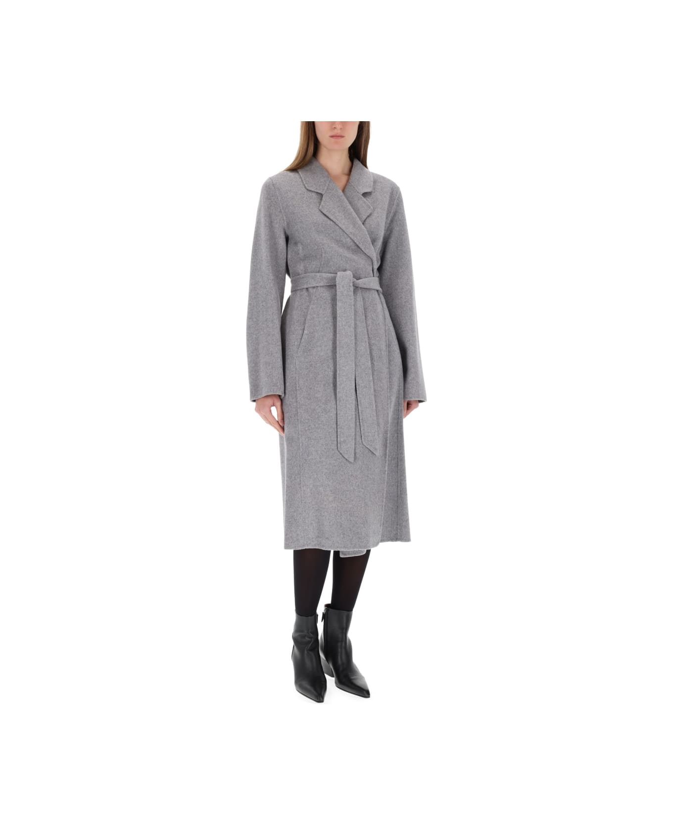 Hugo Boss Belted Coat - GREY