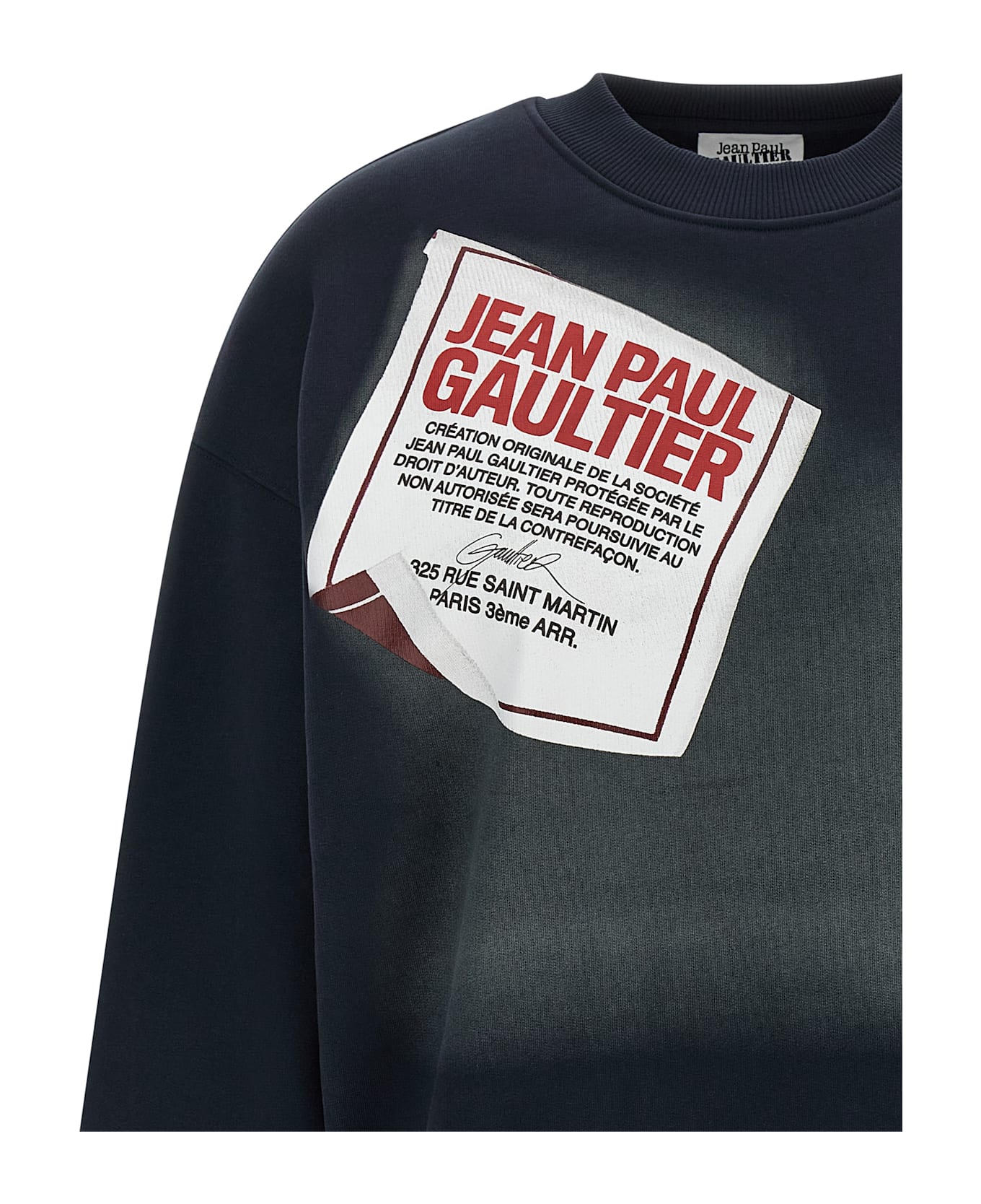 Jean Paul Gaultier 'the Blue Gaultier Label' Sweatshirt - Blue