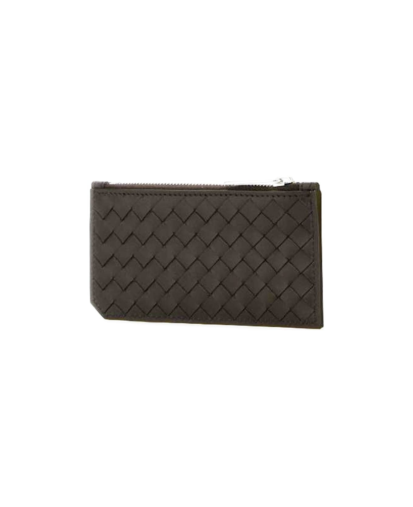Bottega Veneta Intrecciato Leather Card Holder - Brown