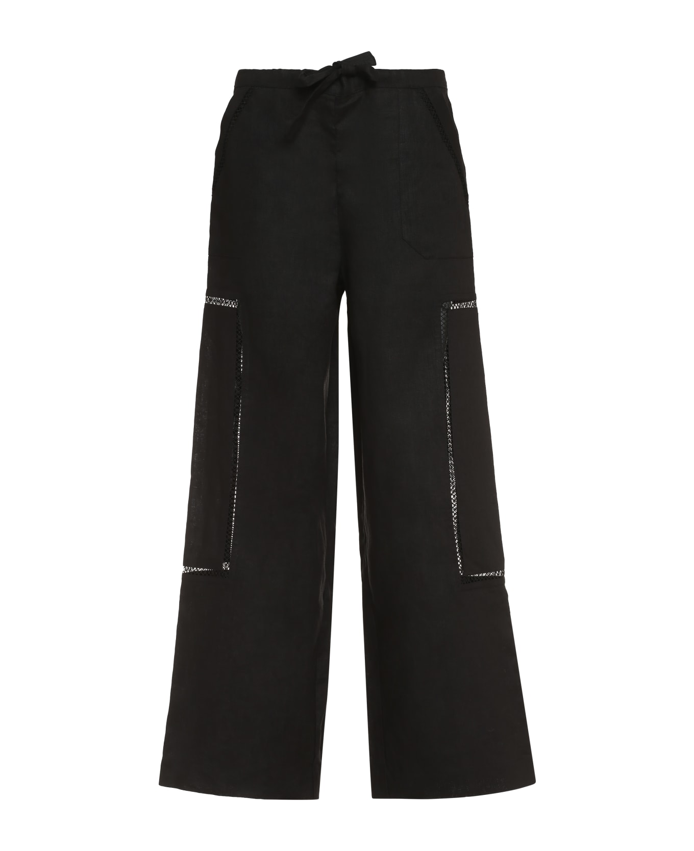 STAUD Mackenzie Linen Trousers - black