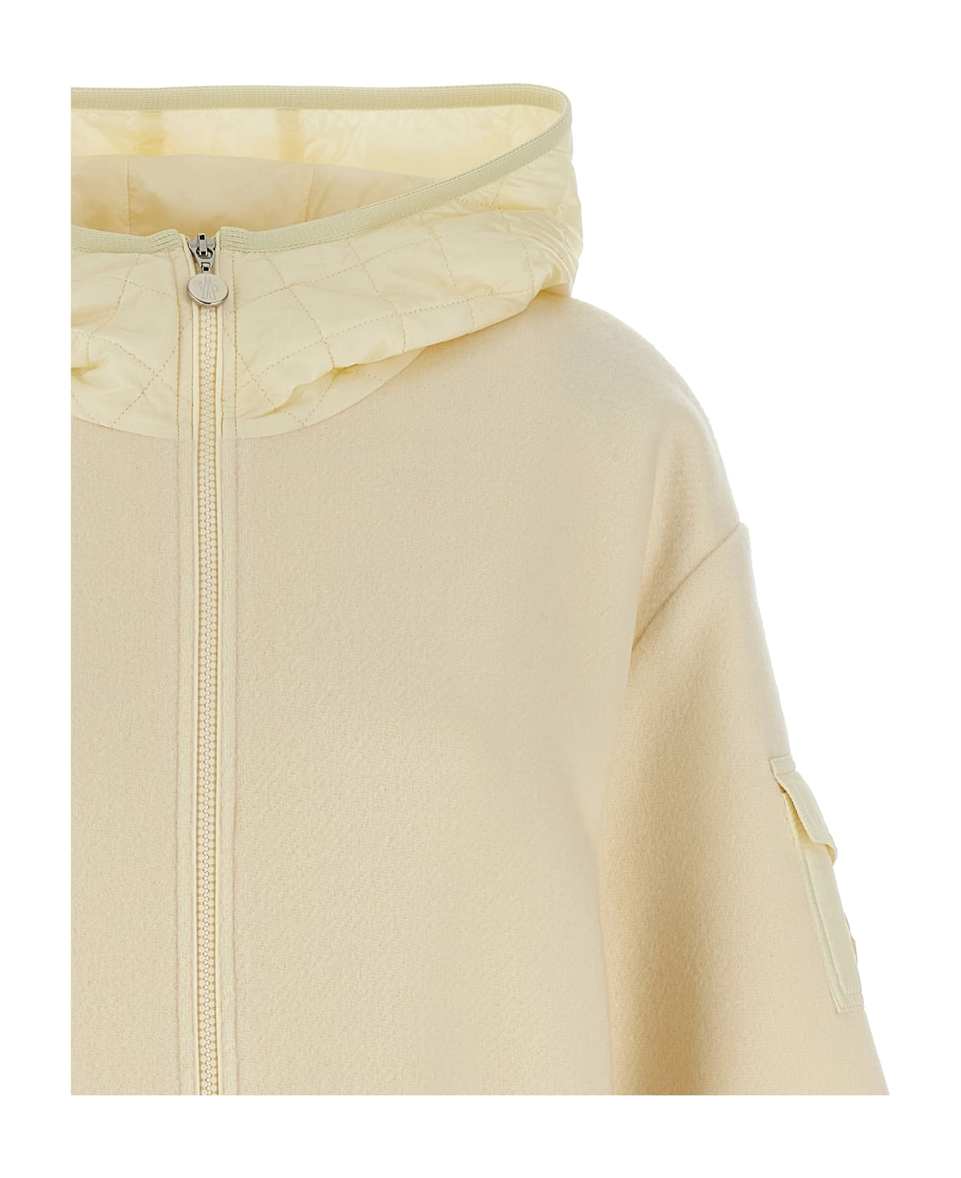 Moncler Two-material Hood - White
