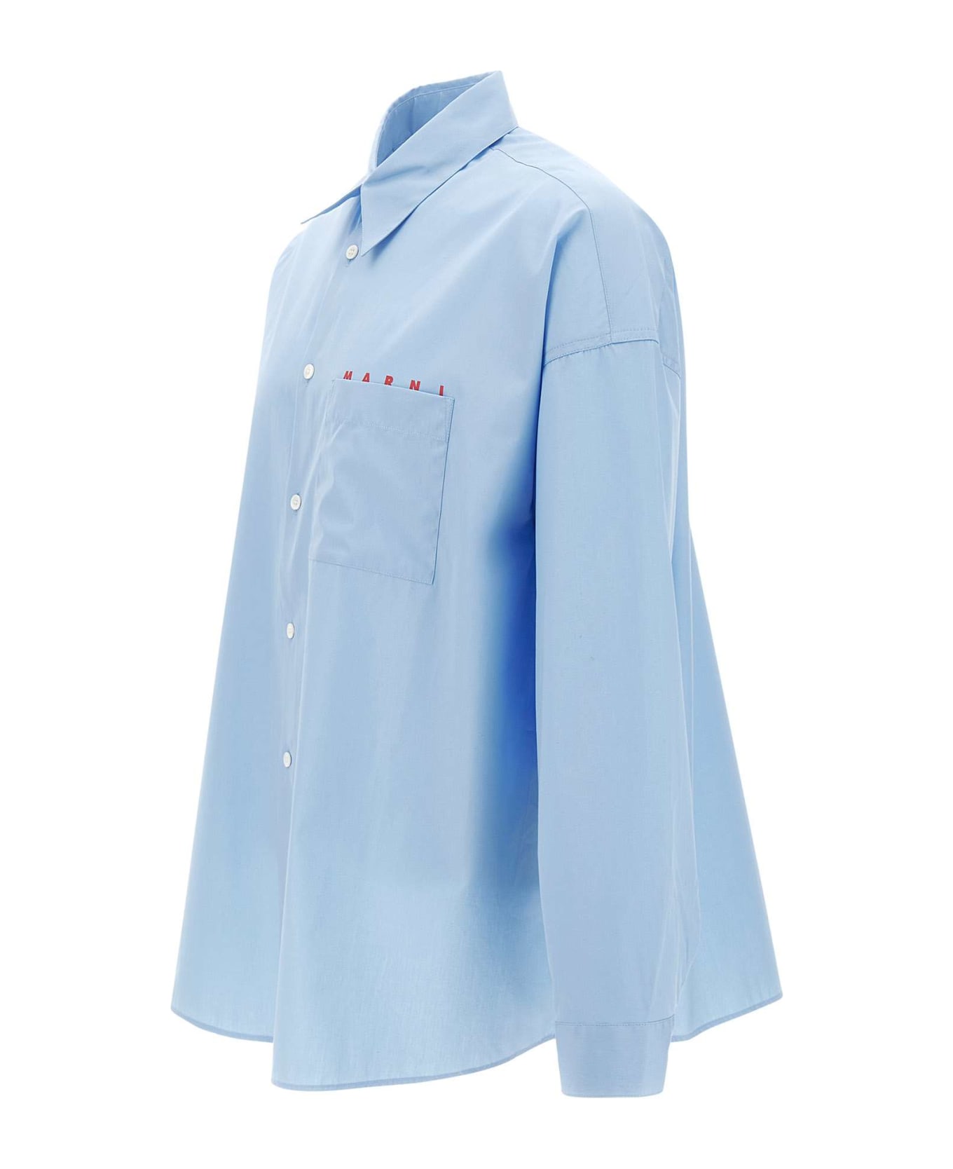 Marni Organic Cotton Poplin Shirt - LIGHT BLUE