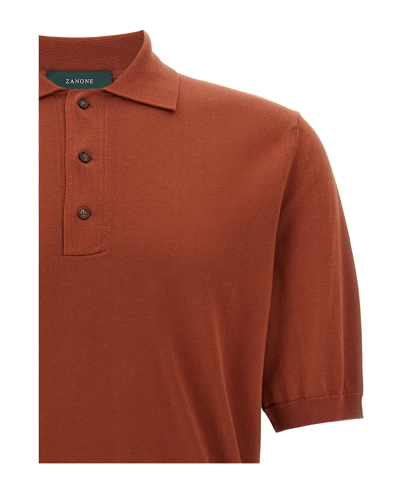 Zanone Cotton Polo Shirt - Red
