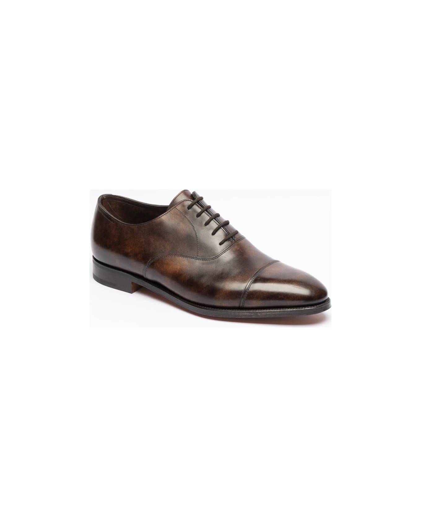 John Lobb City Ii Dark Brown Museum Calf Oxford Shoe (fitting E)