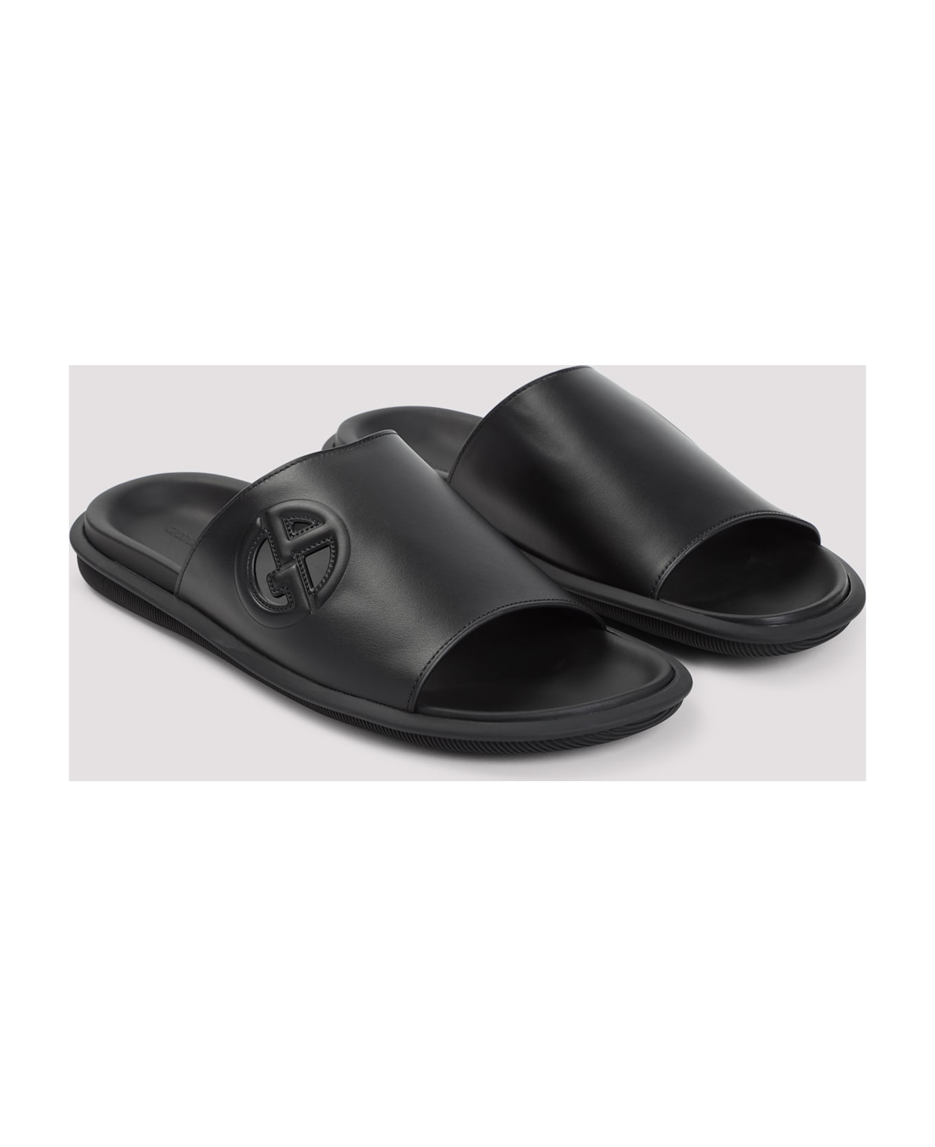 Giorgio Armani Slide Sandals - Nero