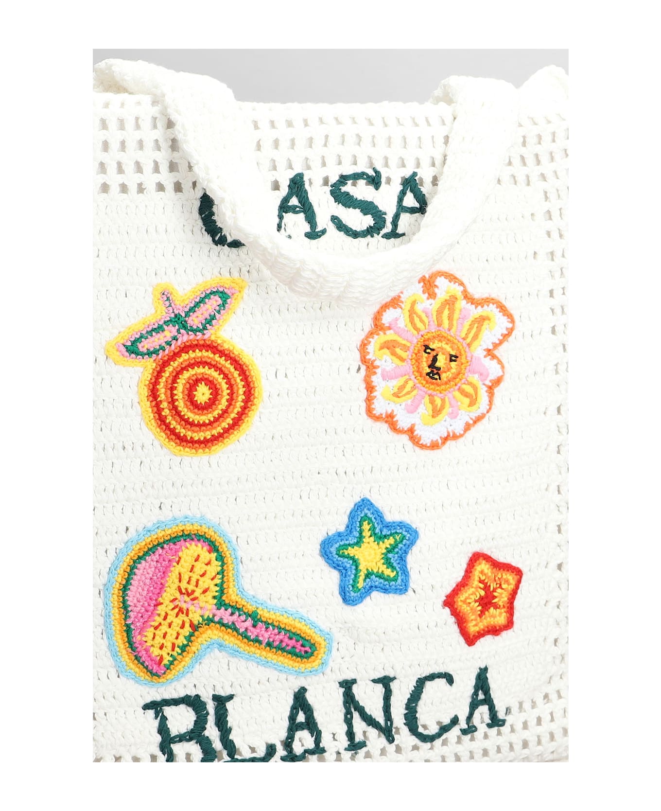 Casablanca Tote In White Cotton - white