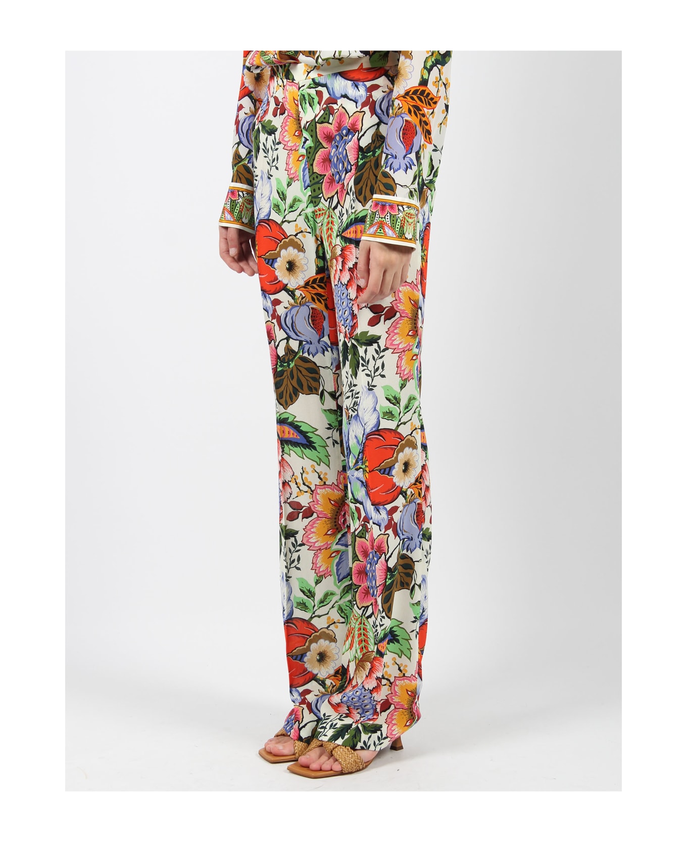 Etro Multicoloured Bouquet Trousers - Multicolour