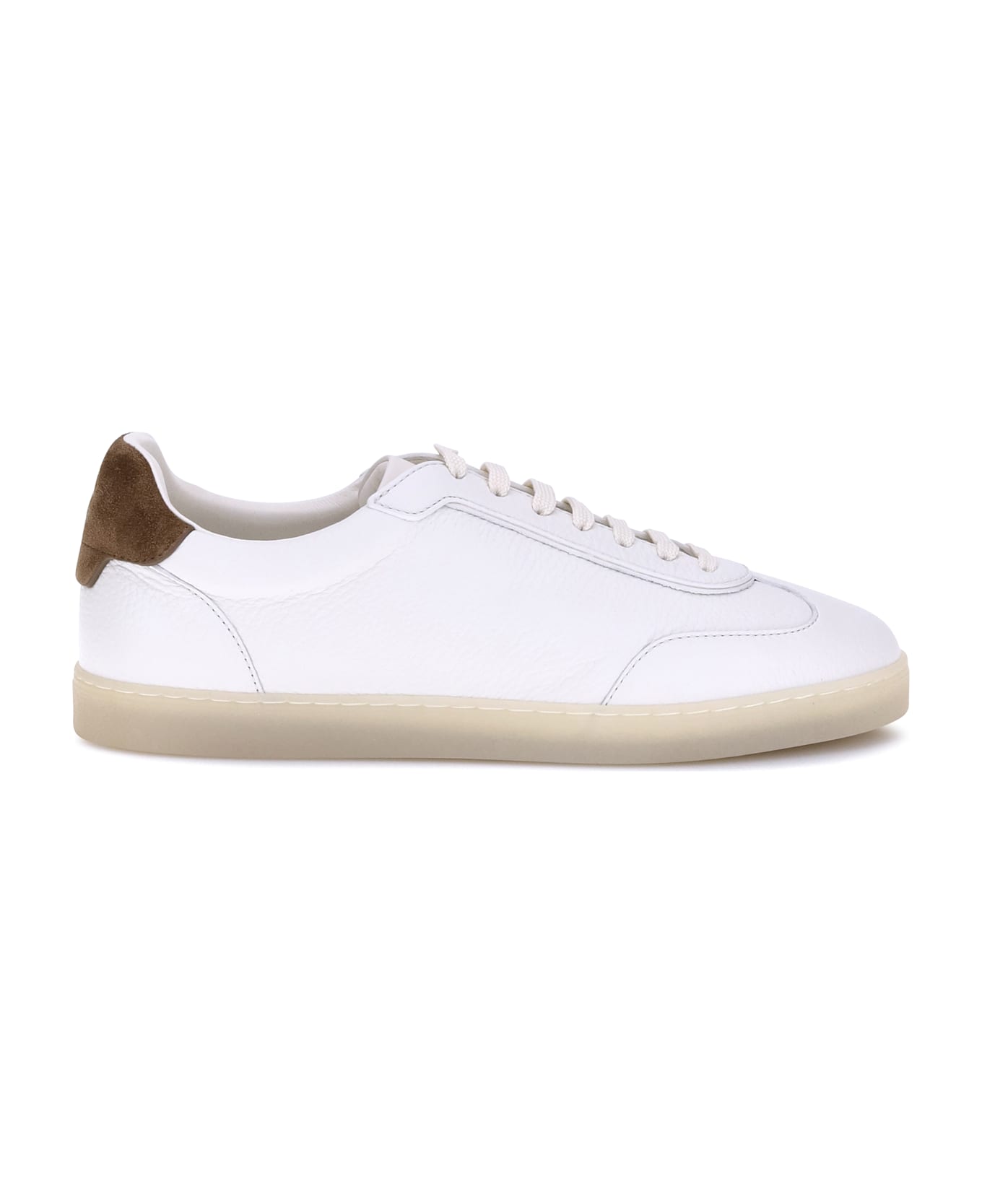 Brunello Cucinelli Leather Sneakers - WHITE
