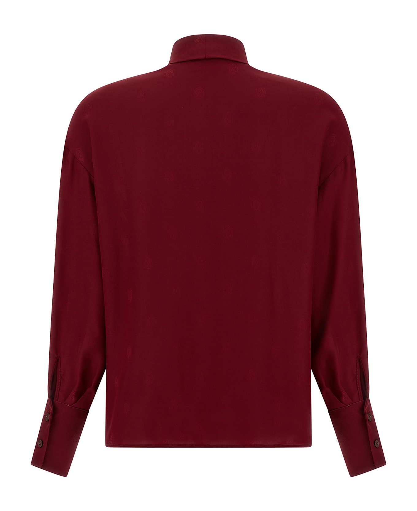 Etro Jacquard Silk Blouse - Burgundy