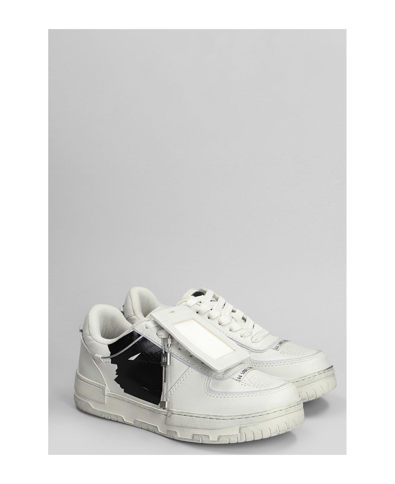 44 Label Group Avril Sneakers In Grey Leather - grey