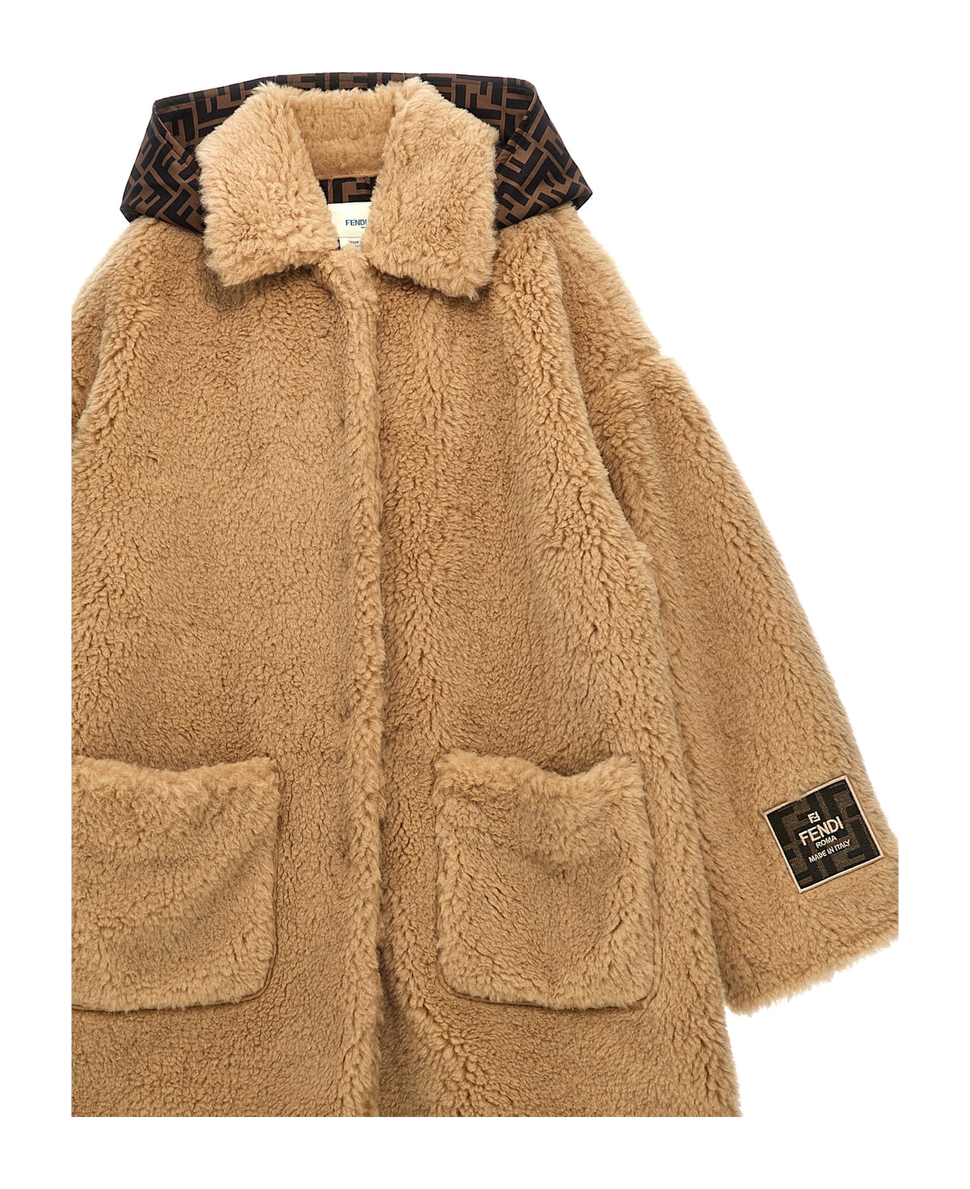 Fendi Hooded Coat - Beige