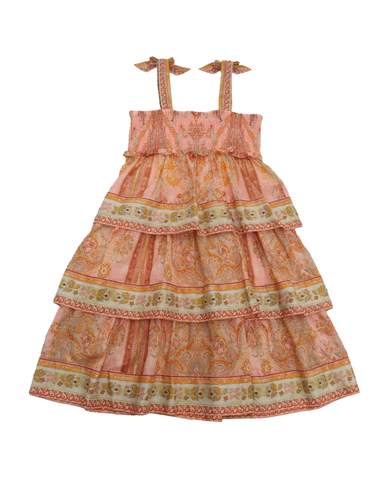 Zimmermann Wylie Kids Tiered Dress - PINK