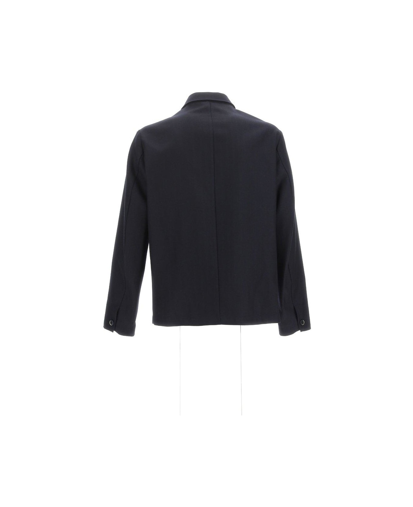 Barena Long Sleeved Button-fastened Shirt Jacket - Navy