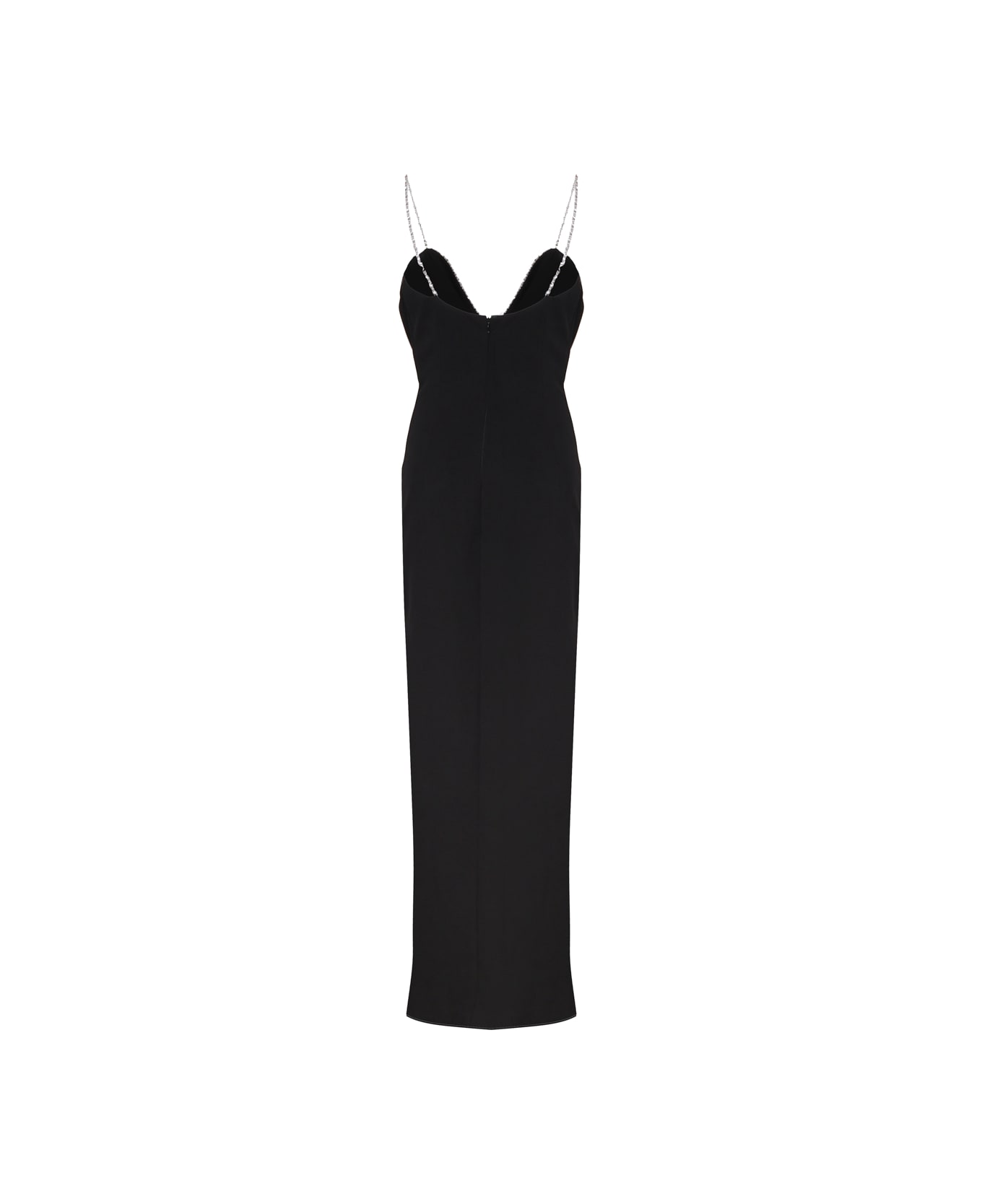 Philipp Plein Long Dress With Straps - Black