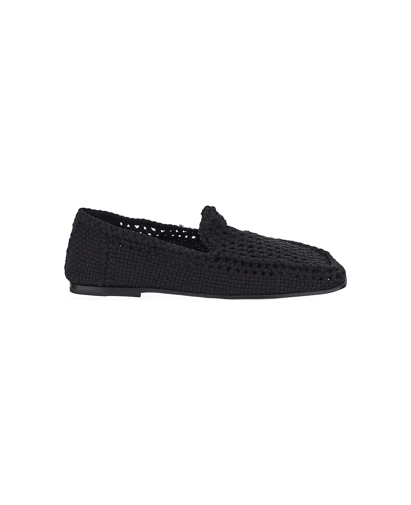 Dolce & Gabbana Crochet Slippers - Black