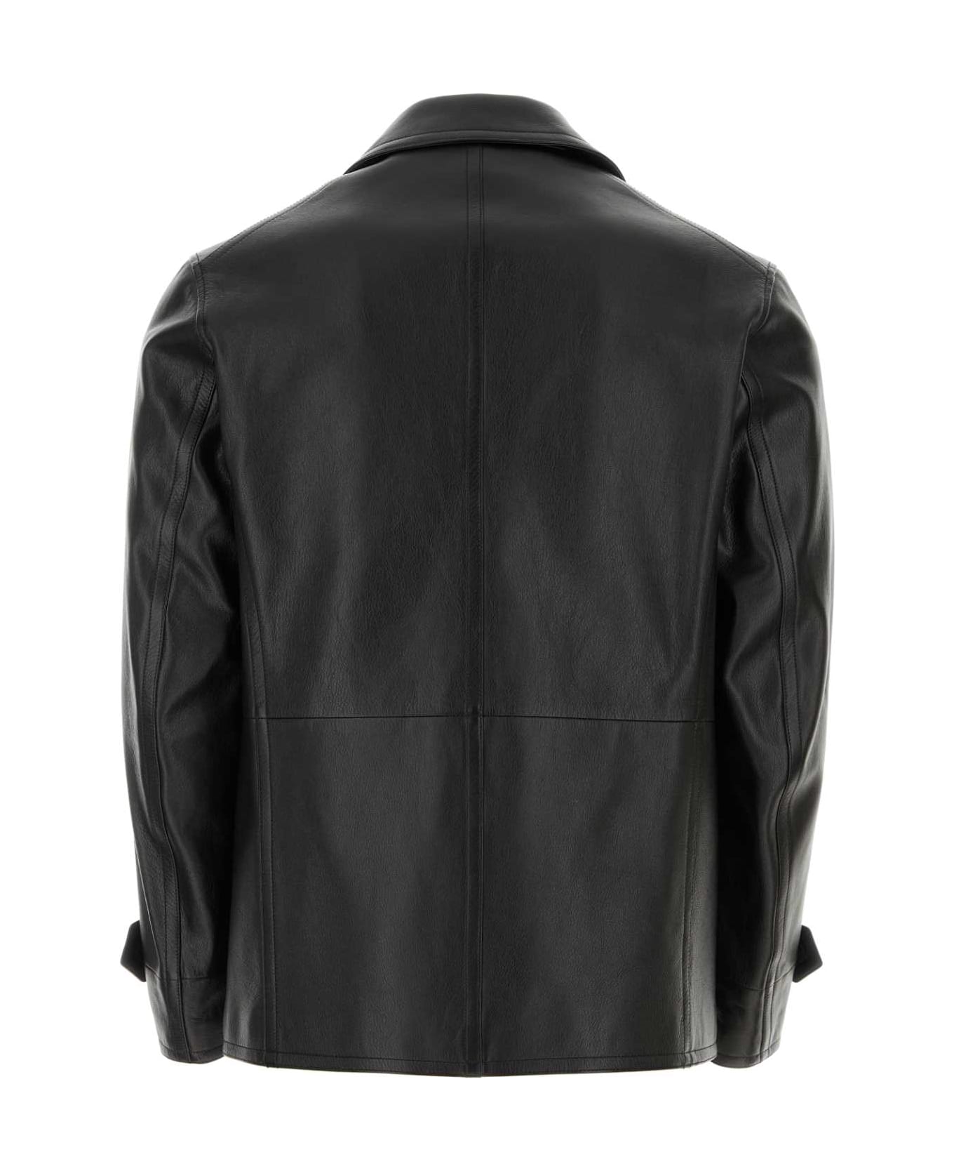 Tom Ford Black Leather Jacket - BLACK