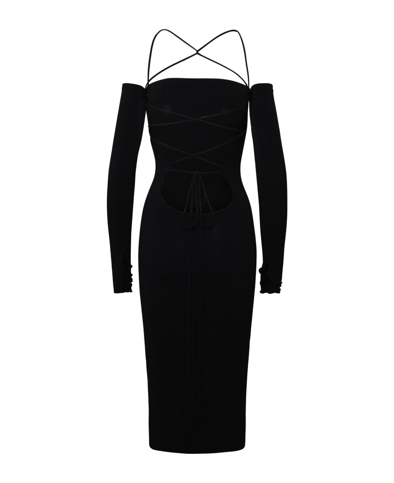 The Andamane Maddy Black Polyester Dress - Black