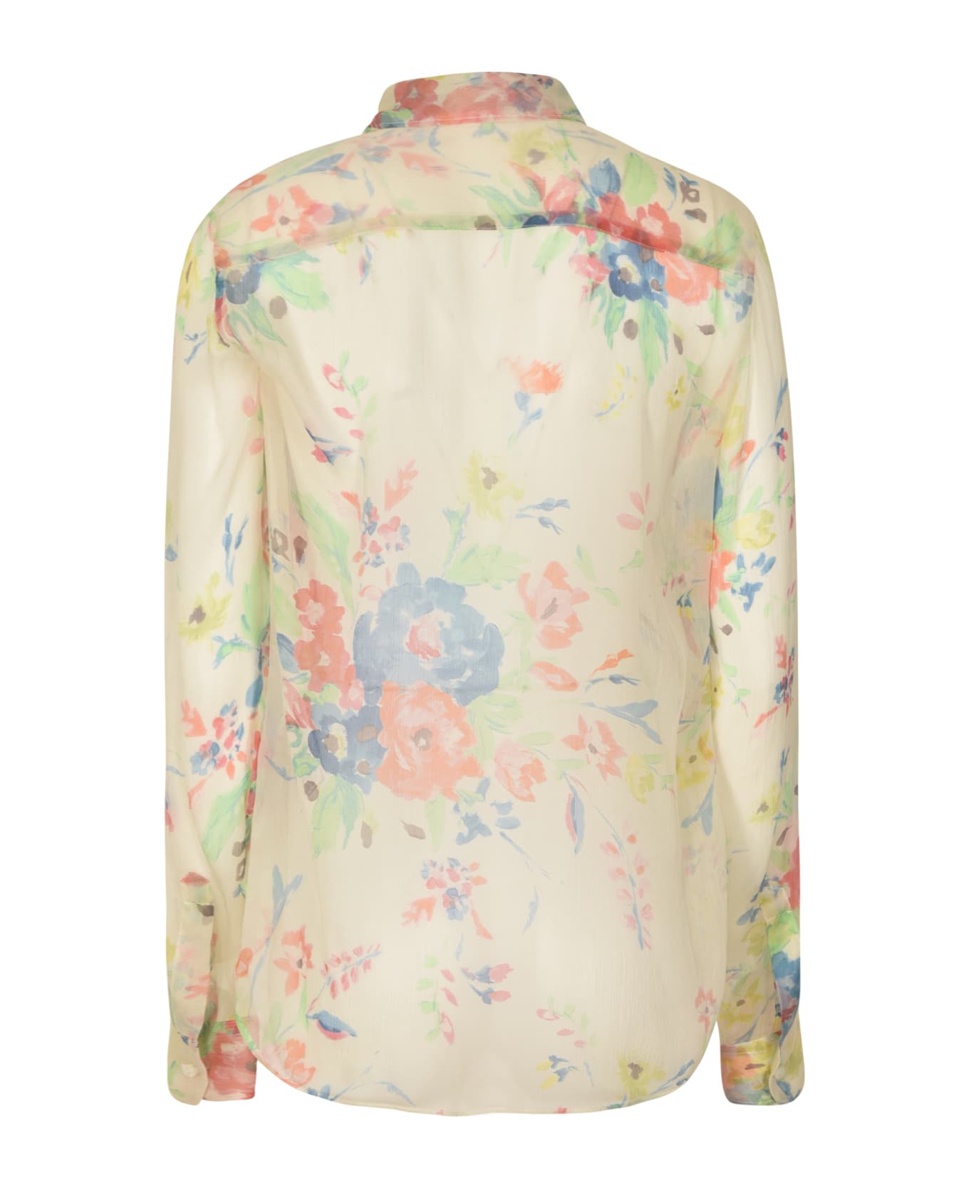 Aspesi Flower Silk Shirt - Multicolour