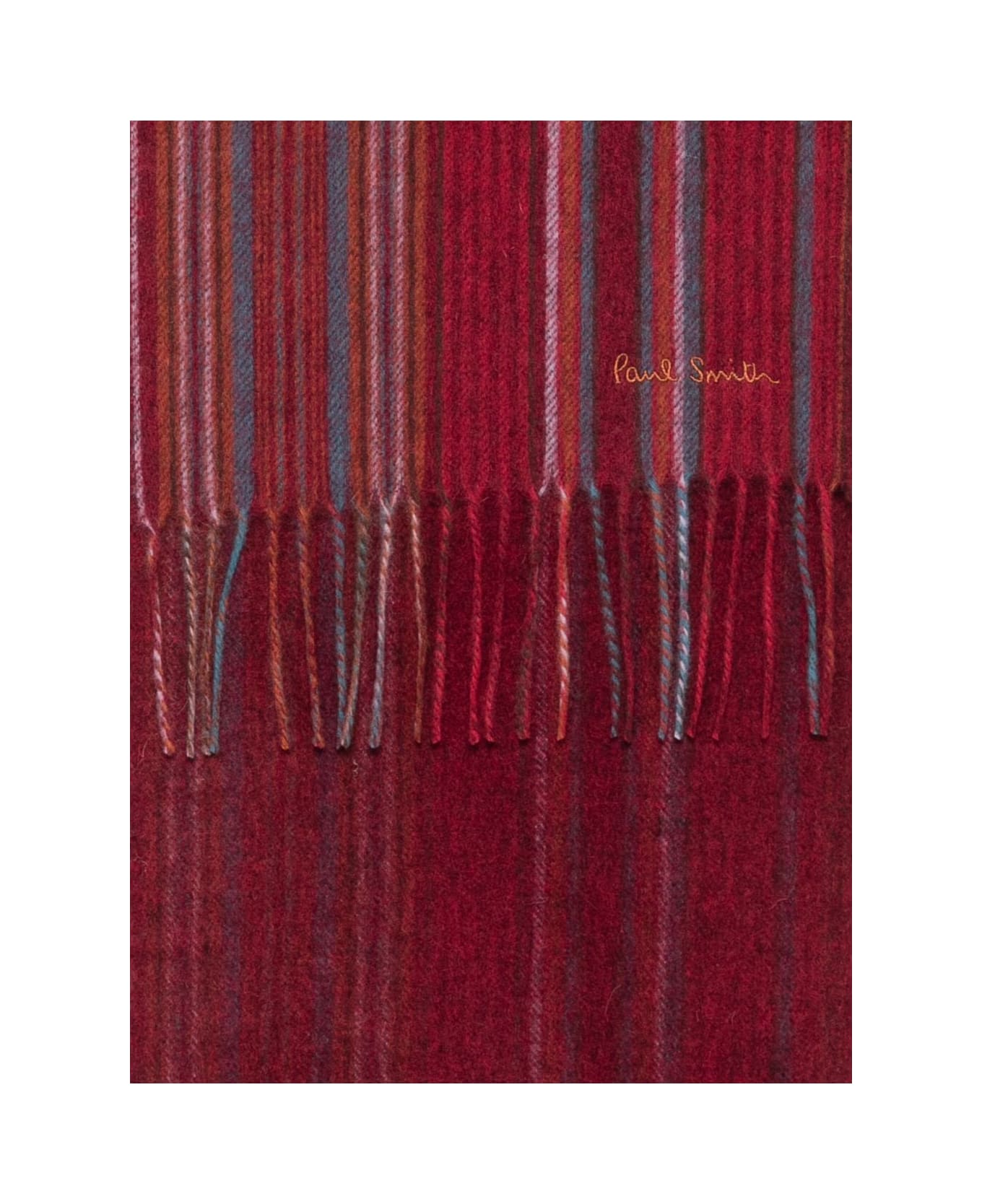 Paul Smith Striped Scarf - Red
