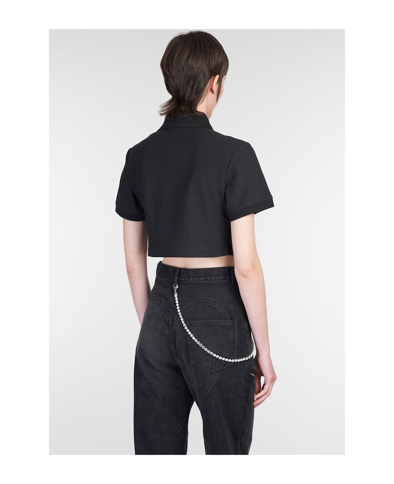 AREA Polo In Black Cotton - black