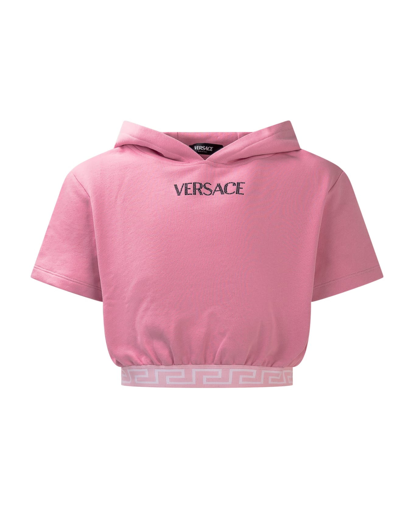 Versace Greca Sweatshirt - ROSA-NERO