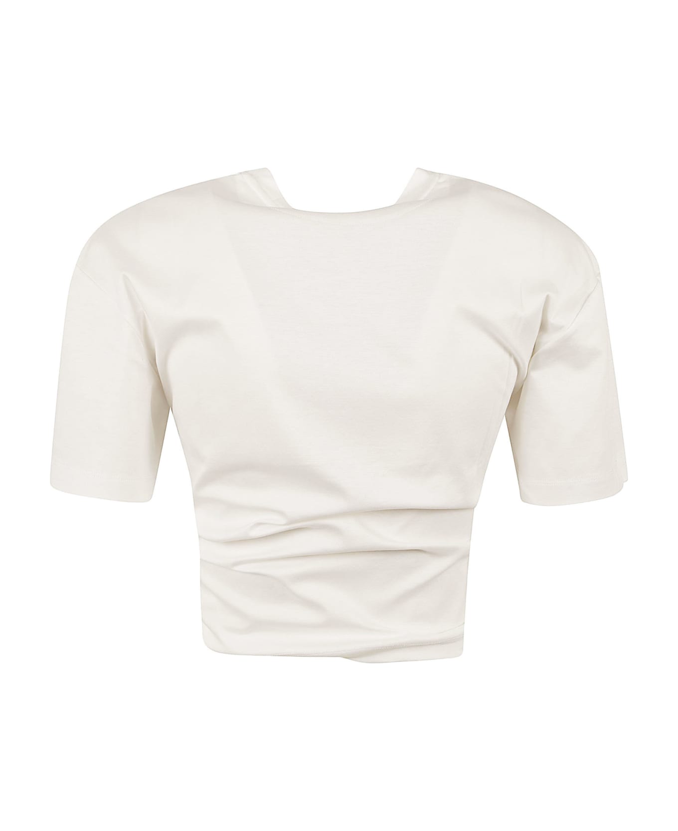 Paco Rabanne Ring Detailed Cropped T-shirt - White