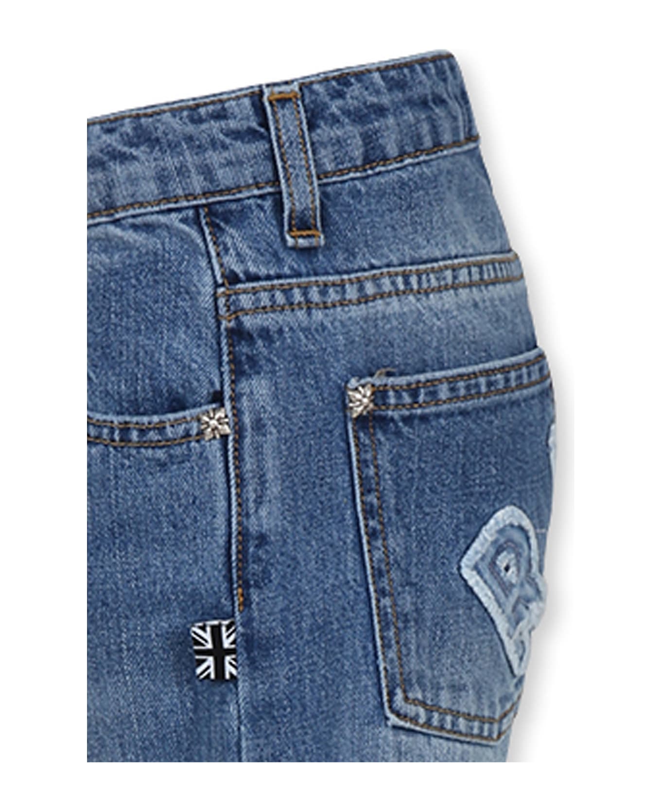 Richmond Denim Jeans For Boy With Logo - Blue