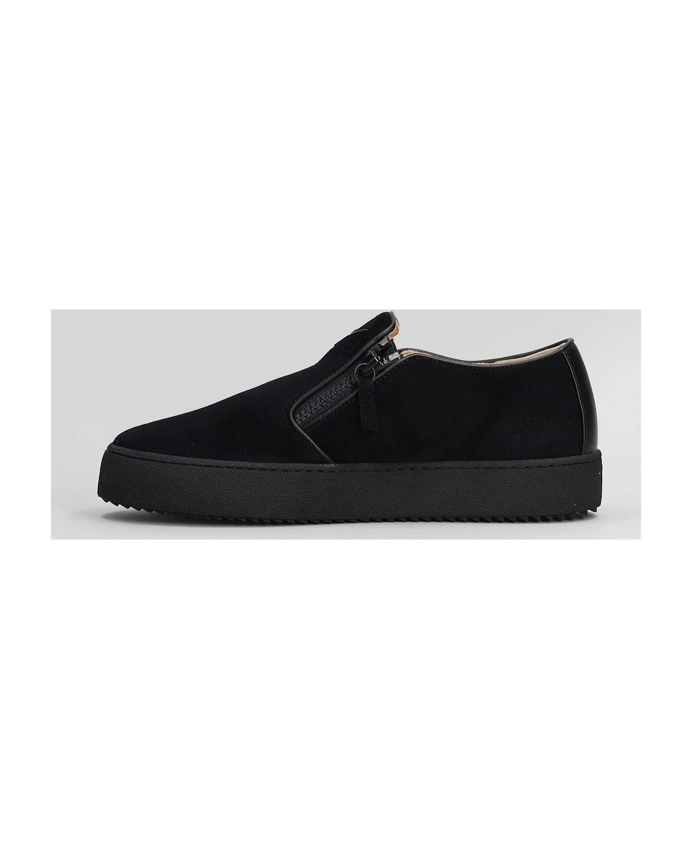 Giuseppe Zanotti Logoball Sneakers In Black Suede - black