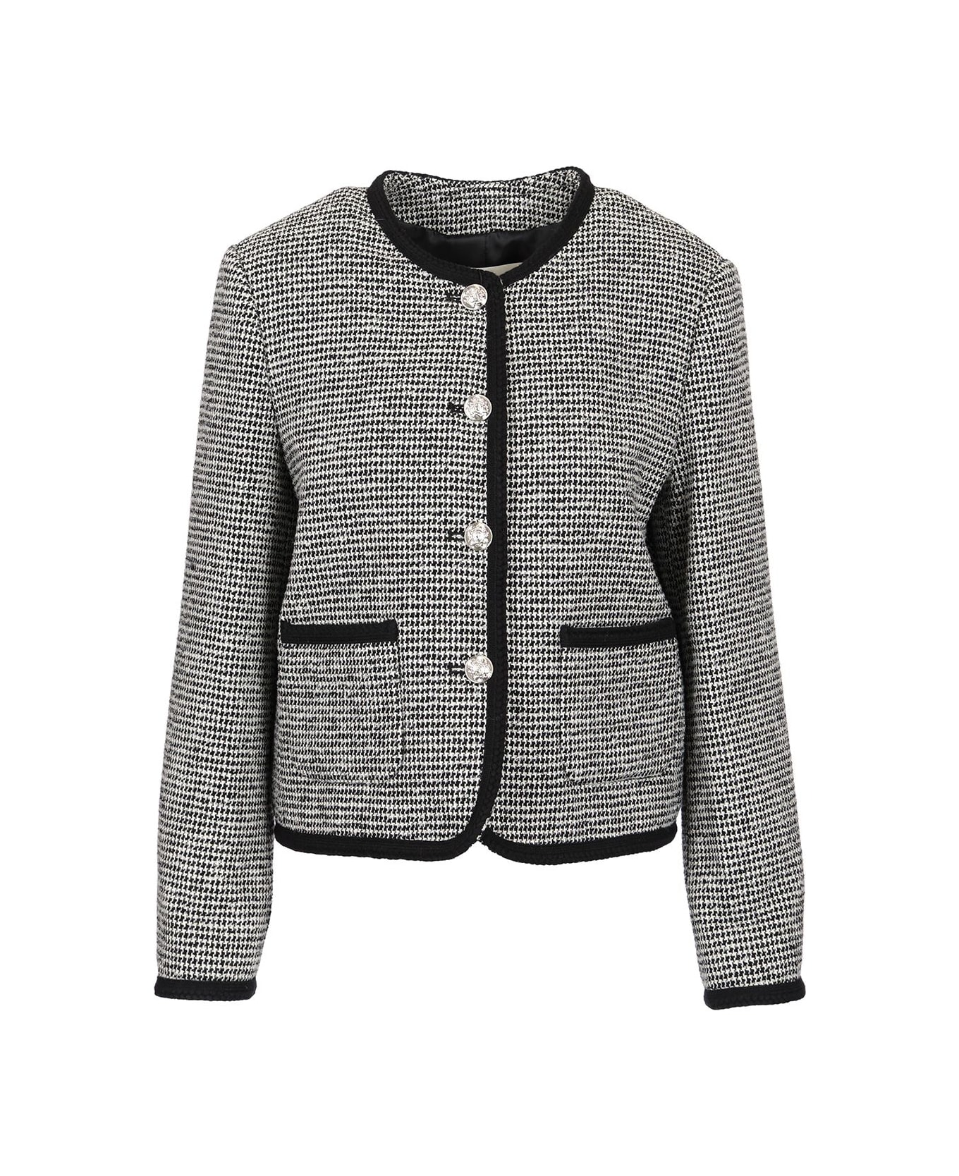 Dunst Boucle Tweed Jacket - BLACK/WHITE