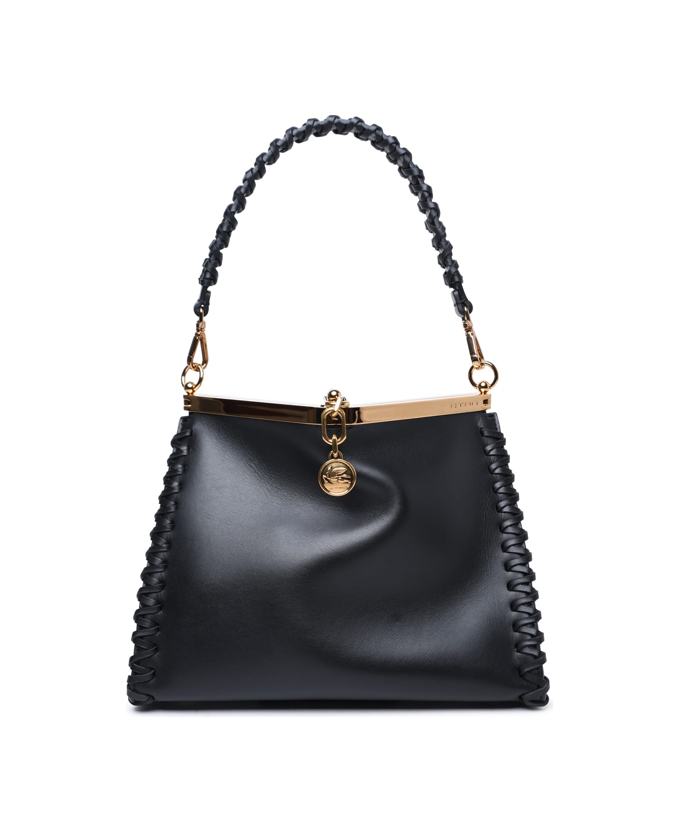 Etro Small 'vela' Black Leather Bag - Black