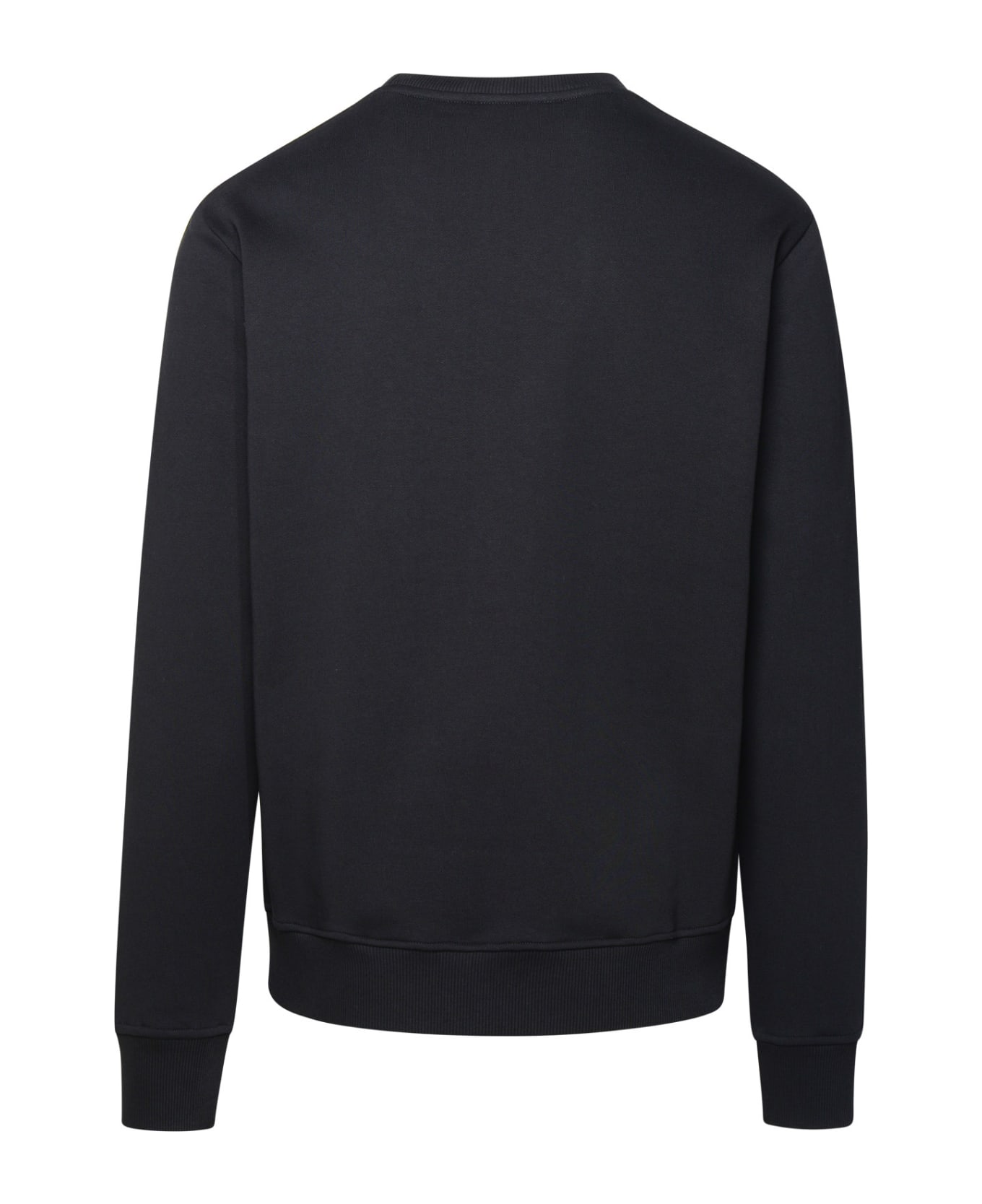 Balmain Crewneck Sweatshirt With Contrasting Logo Lettering In Cotton Man - Black