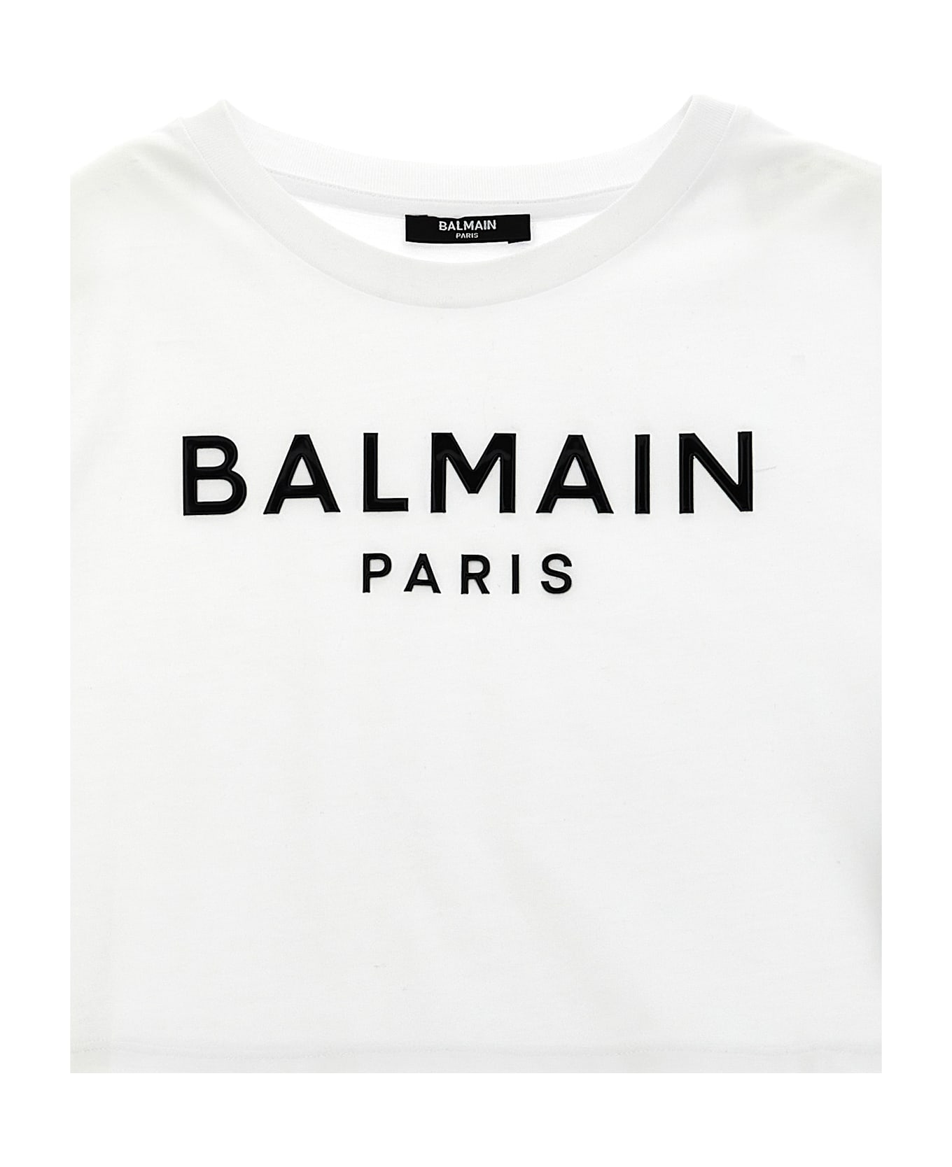 Balmain Embossed Logo T-shirt - White/Black