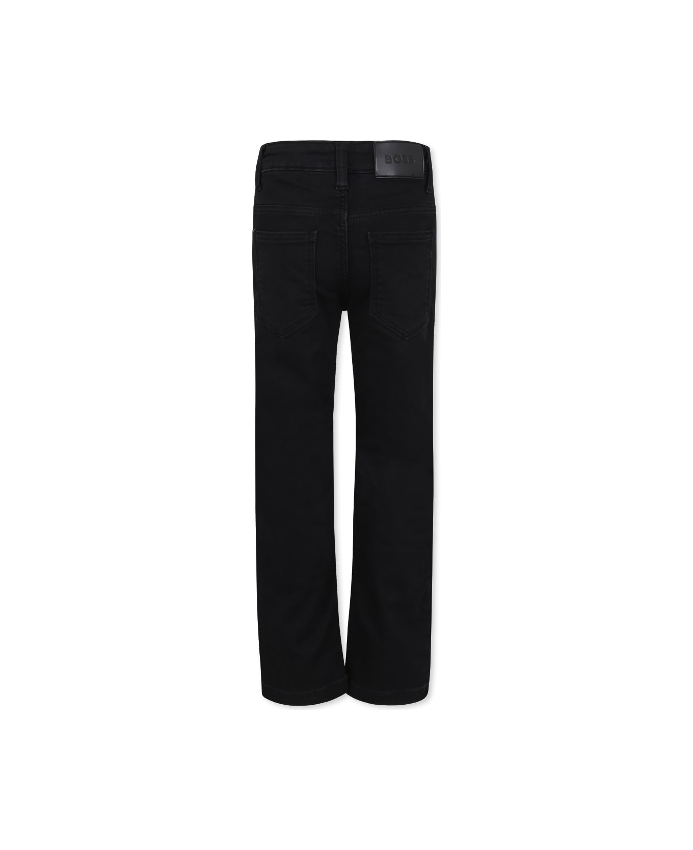 Hugo Boss Black Jeans For Boy With Logo - Black