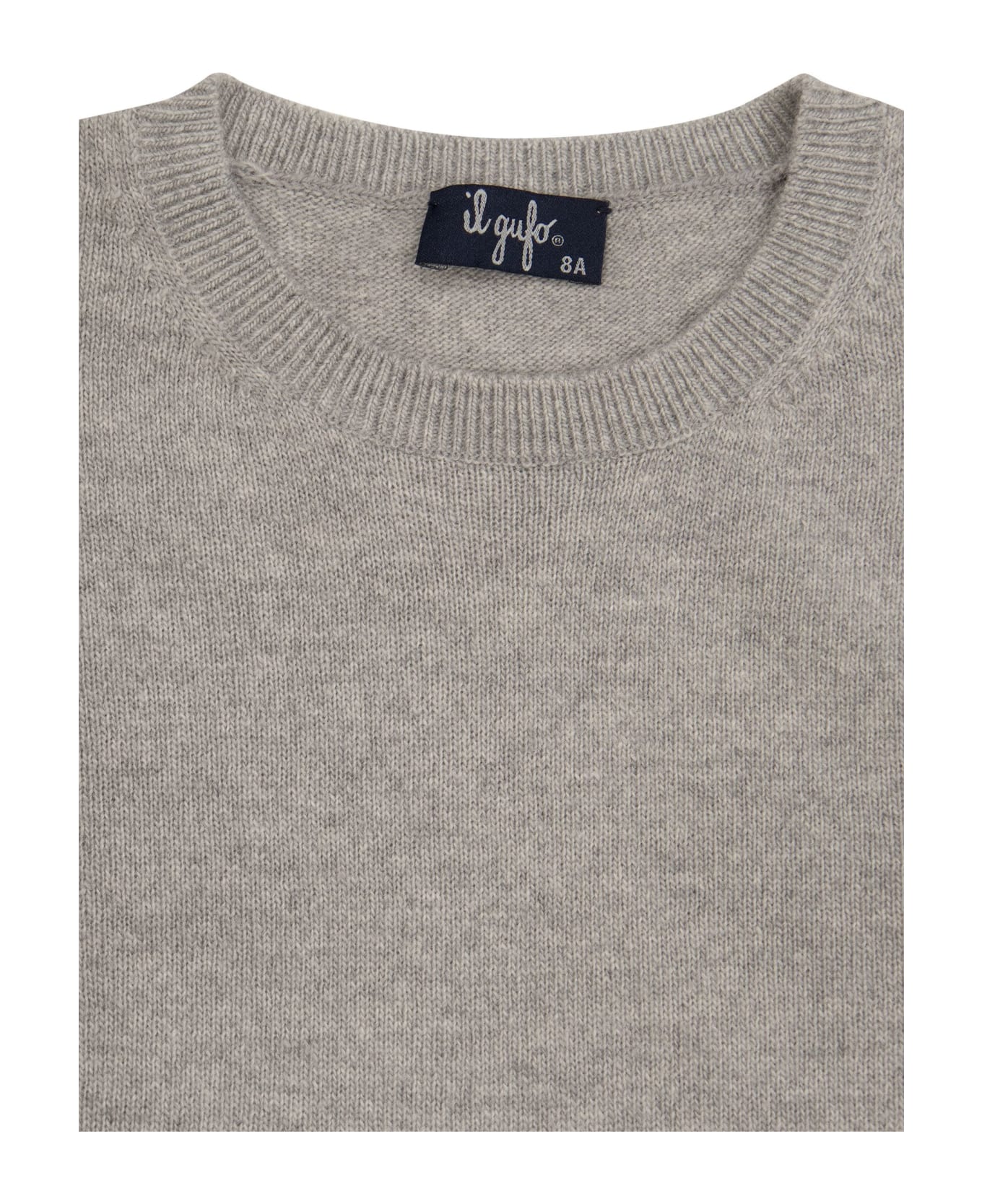 Il Gufo Crew Neck Sweater In Wool - Grey ニットウェア＆スウェットシャツ