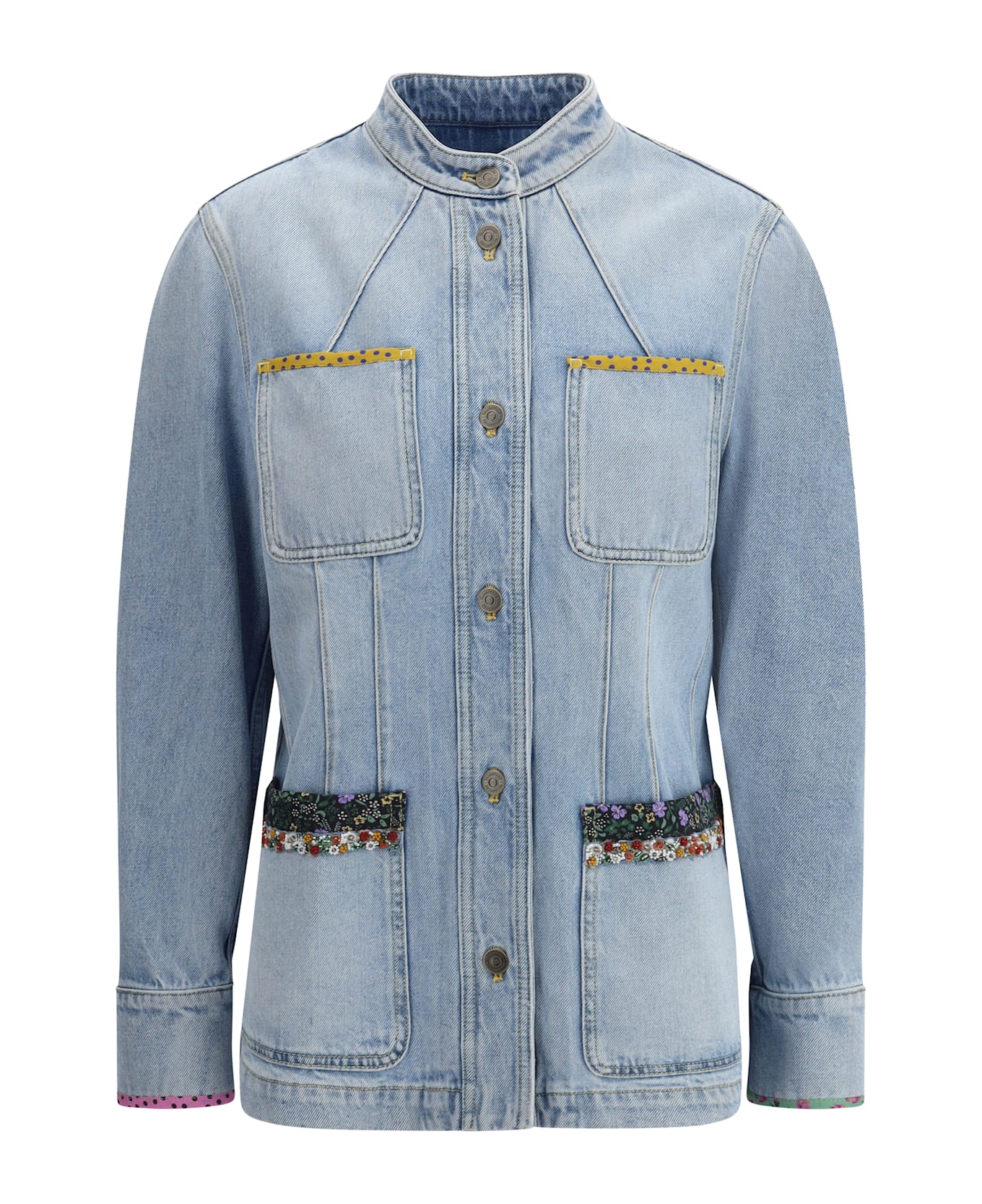 Valentino Denim Jacket With Embroidery