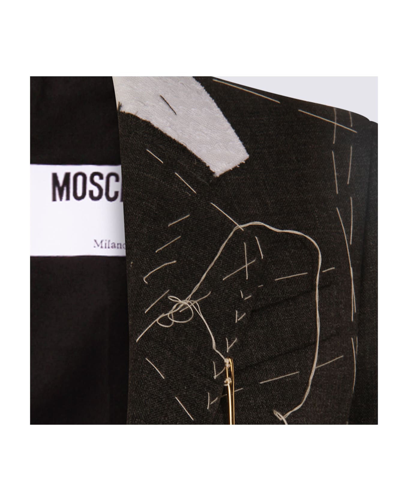 Moschino Grey Wool Blazer - Grey