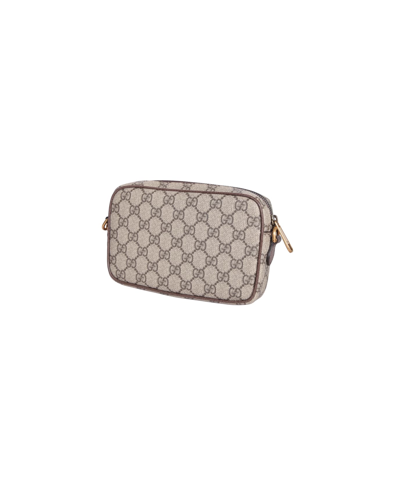 Gucci Gg Supreme Ad Leather Mini Ophidia Crossbody Bag - BEBNACEROVRV